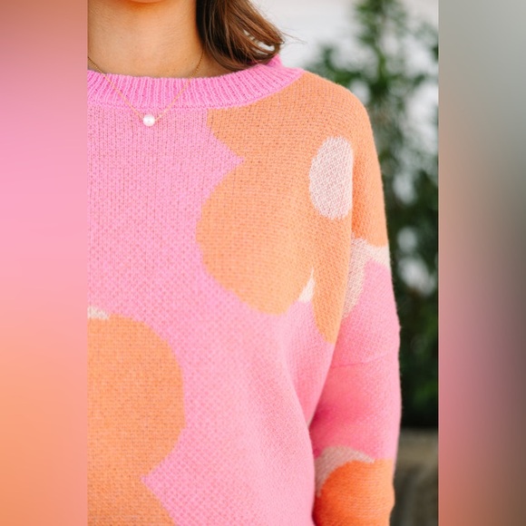 Look Out Pink Floral Sweater - Picture 4 of 5